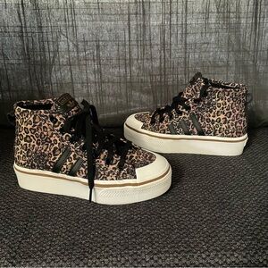 adidas Originals Womens Nizza Platform Mid Leopard